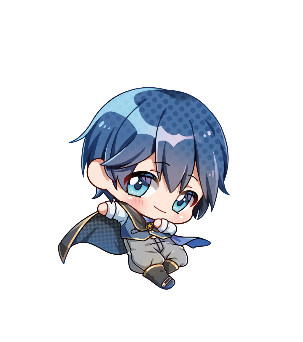 ボーカロイド初音ミク KAITO グラフアート アクリルキーホルダー　バースデー アクリルキーホルダー（ちびKAITOver.） | 夜空プログラム2025