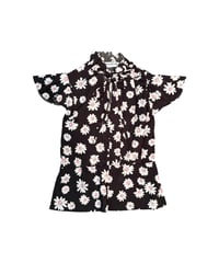 BALENCIAGA Daisy Print Ruffle-Sleeve Blouse