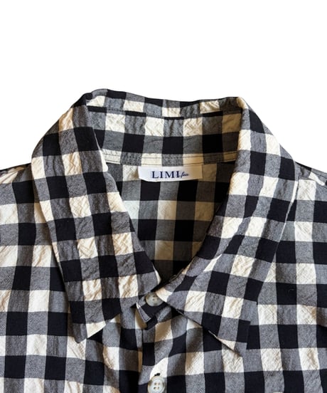 LIMI feu Asymmetric Hem Check Shirt