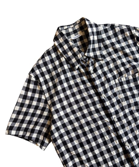 LIMI feu Asymmetric Hem Check Shirt