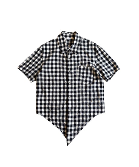 LIMI feu Asymmetric Hem Check Shirt