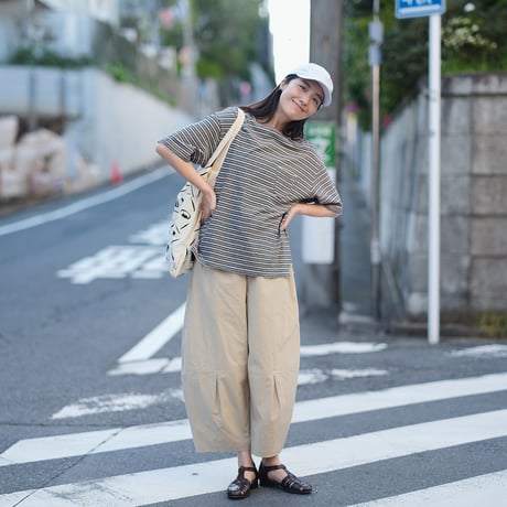 配色ボーダーTシャツ