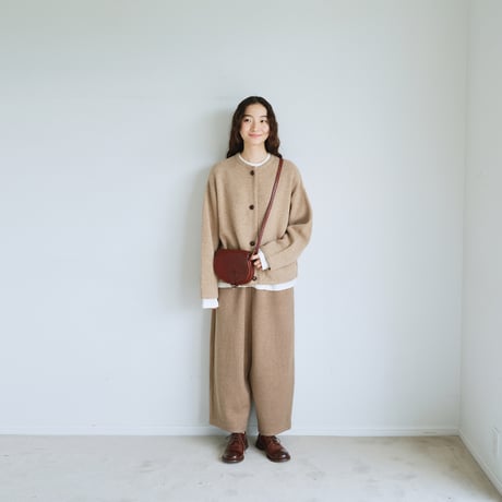 ラウンドネック カーディガン