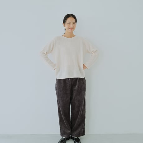 カシミヤ100％ レースプルオーバー
