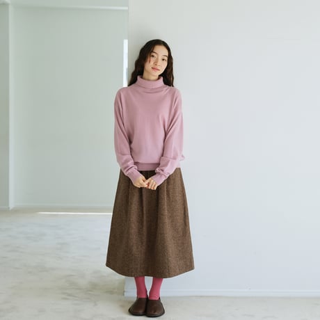 カシミヤ タートルネックニットプルオーバー