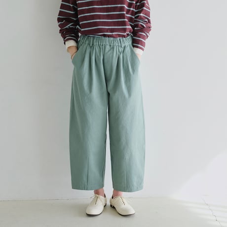 ロールアップチェック バルーンパンツ