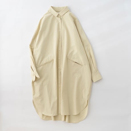 ボタニカルカラー オーバーサイズロングシャツコート