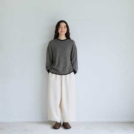カシミヤ クルーネックニット