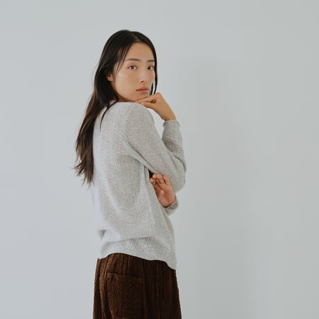 カシミヤ100％ レースプルオーバー