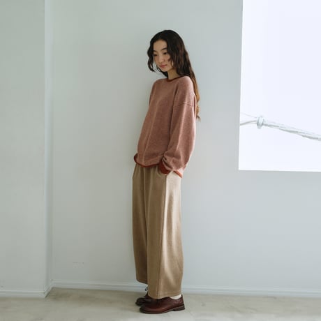 カシミヤ クルーネックニット