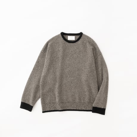 カシミヤ クルーネックニット
