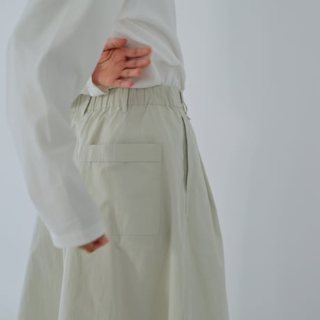 ウォッシュドコットン 立体裁断 Aラインスカート