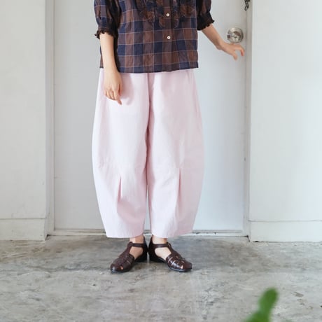ワイドシルエット 綿 バルーンパンツ