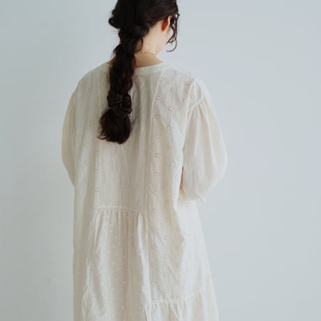 パッチワーク刺繍ベストロングドレス