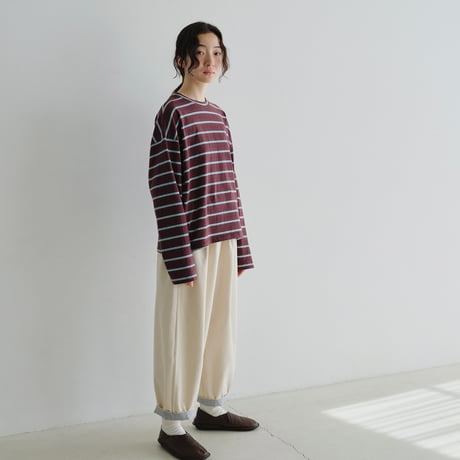 ロールアップチェック バルーンパンツ