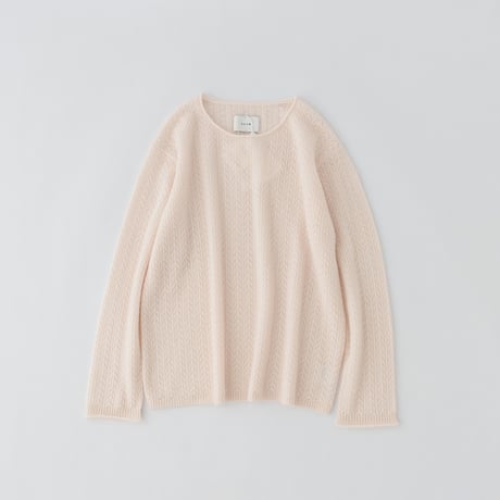 カシミヤ100％ レースプルオーバー