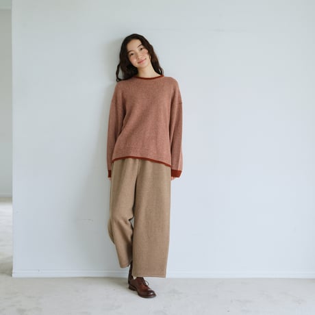 カシミヤ クルーネックニット