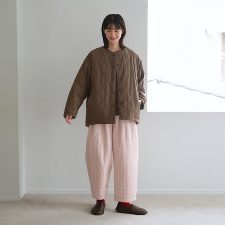 キルティング中綿パンツ