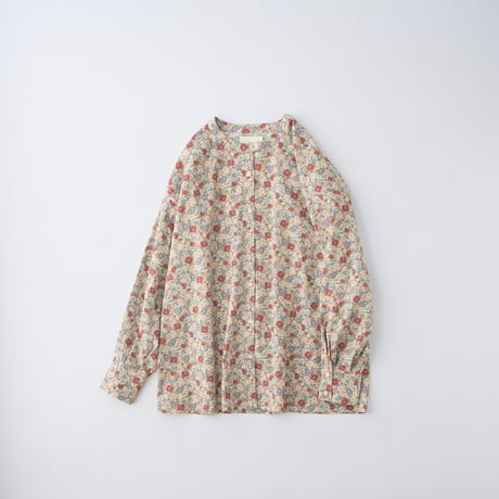 コットン小花柄シャツ