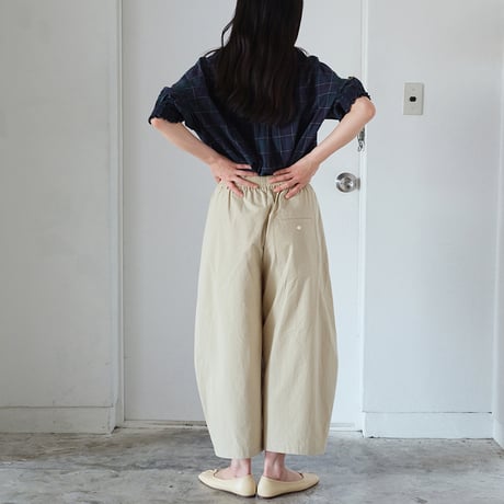 ワイドシルエット 綿 バルーンパンツ