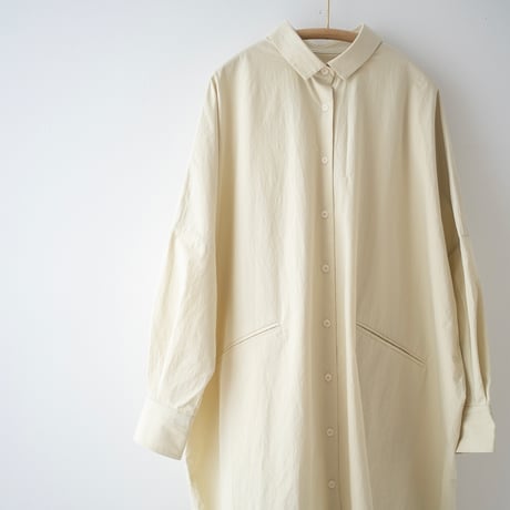 ボタニカルカラー オーバーサイズロングシャツコート