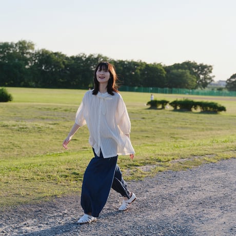 岡山デニム ワイドパンツ