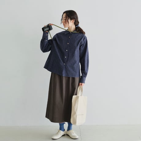 コットン生地ヴィンテージ風チェックゴムスカート