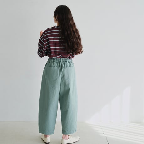 ロールアップチェック バルーンパンツ