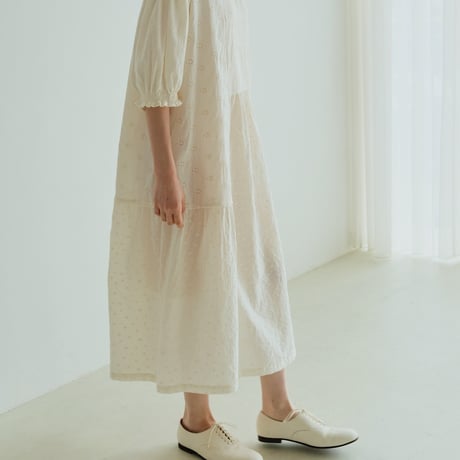 パッチワーク刺繍ベストロングドレス