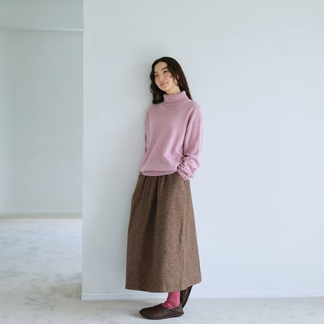 カシミヤ タートルネックニットプルオーバー