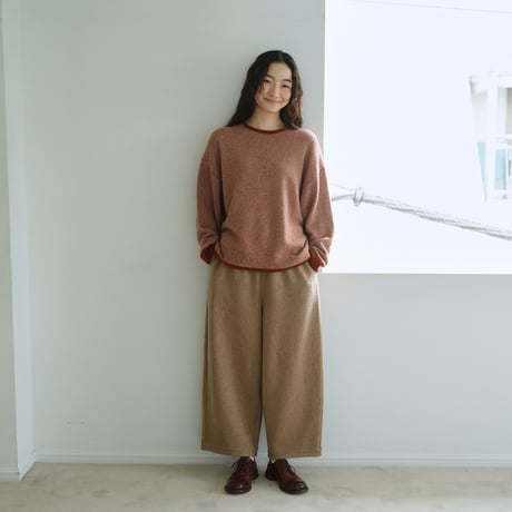 カシミヤ クルーネックニット