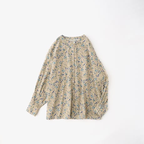 コットン小花柄シャツ