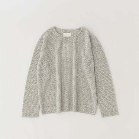 カシミヤ100％ レースプルオーバー