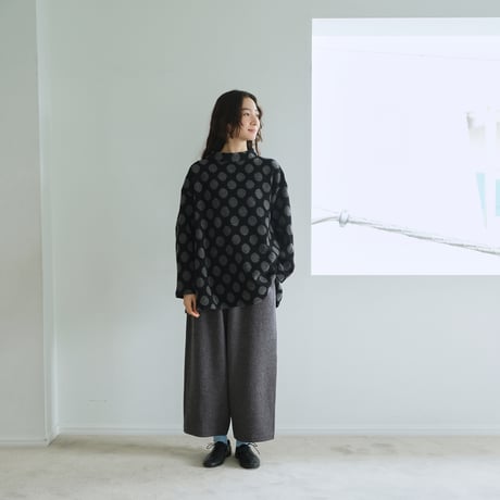 ドット柄 ループウール プルオーバー