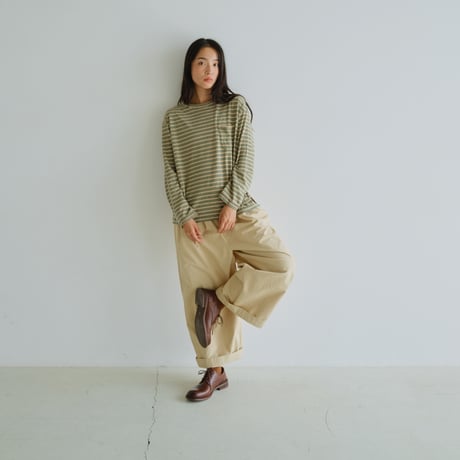 コットンストレートパンツ