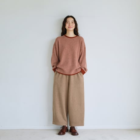 カシミヤ クルーネックニット