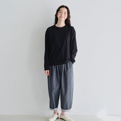 ロールアップチェック バルーンパンツ