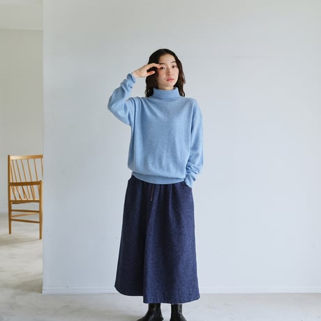 カシミヤ タートルネックニットプルオーバー