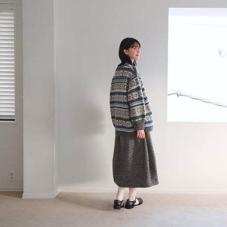 ジャカードカーディガン