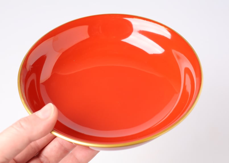【新品】高級漆器　木製本漆塗 赤い漆器　 10個セット 195 朱塗 木製本漆 漆器 菓子皿 | あさい骨董店