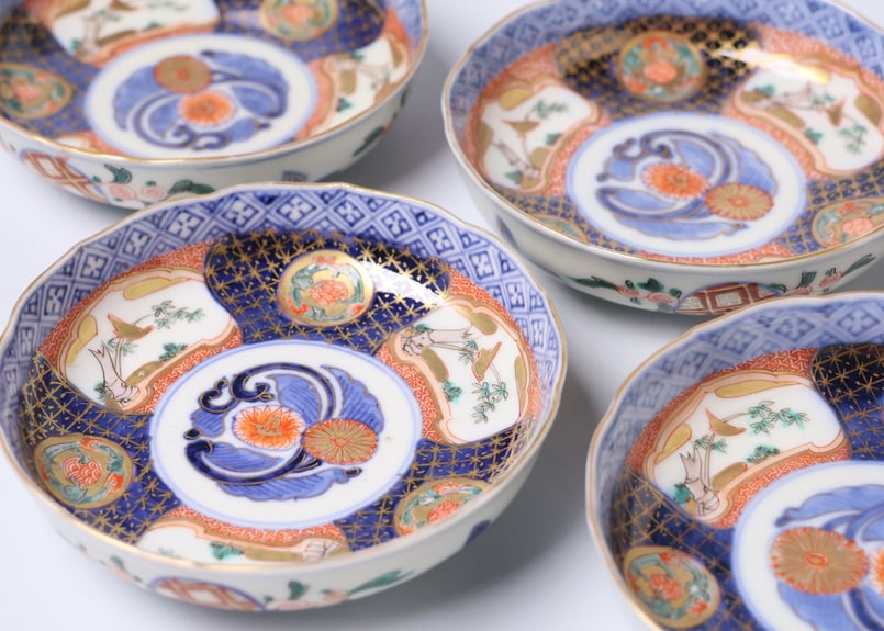 202 錦手 伊万里焼 花 鳥 龍 小皿 | あさい骨董店