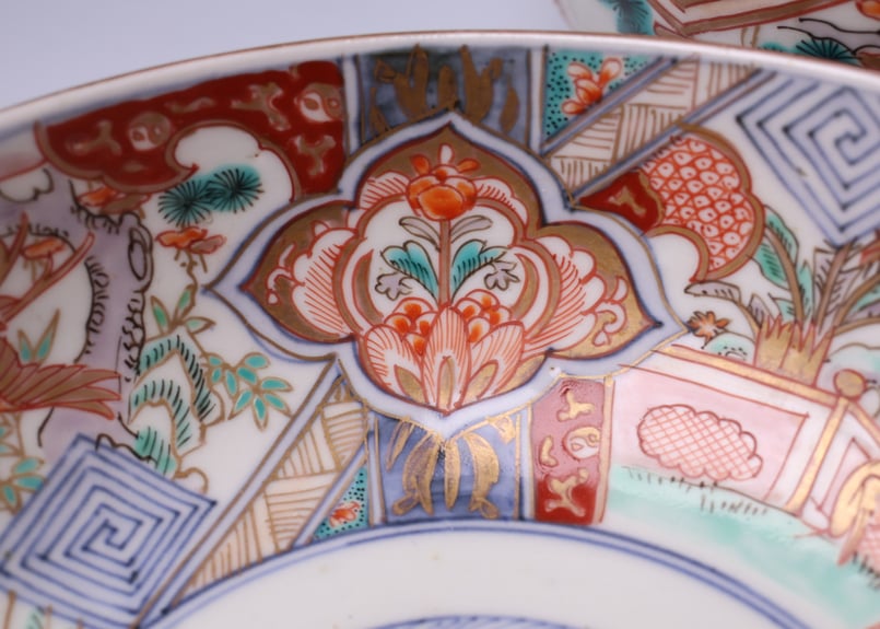 053 錦手 伊万里焼 鶴仙人 唐子 三つ鉢 | あさい骨董店