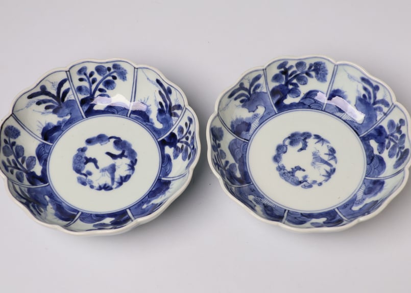 214 染付 古伊万里 花 松竹梅 膾皿 | あさい骨董店