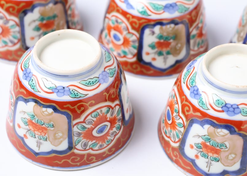 191 錦手 古伊万里 花 中猪口 | あさい骨董店