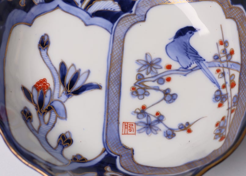 173 色絵 伊万里焼 花 鳥 通り物 膾皿 | あさい骨董店