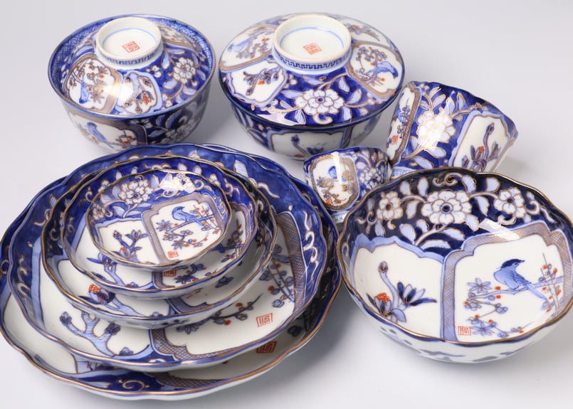 伊万里色絵花鳥図　茶壺　古伊万里　骨董　R1181お12 楽天市場】骨董○古伊万里色絵唐人図皿 / 27cm○輪花皿 | 江戸時代-19