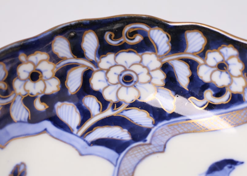 173 色絵 伊万里焼 花 鳥 通り物 膾皿 | あさい骨董店