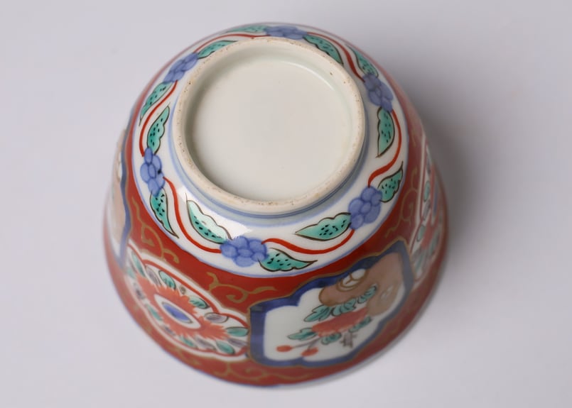191 錦手 古伊万里 花 中猪口 | あさい骨董店