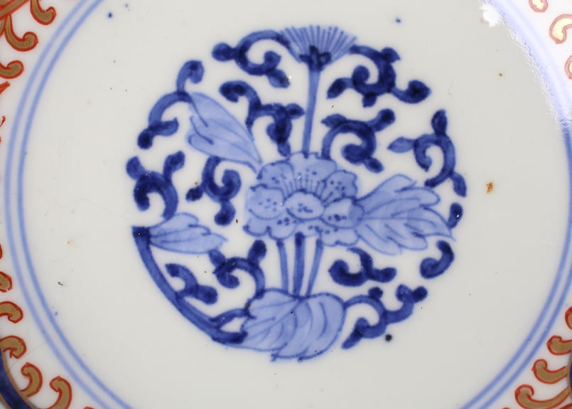 181 錦手 古伊万里 花 金唐草 七寸鉢 | あさい骨董店