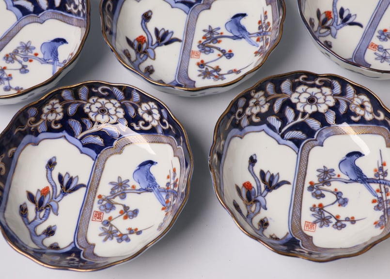 173 色絵 伊万里焼 花 鳥 通り物 膾皿 | あさい骨董店